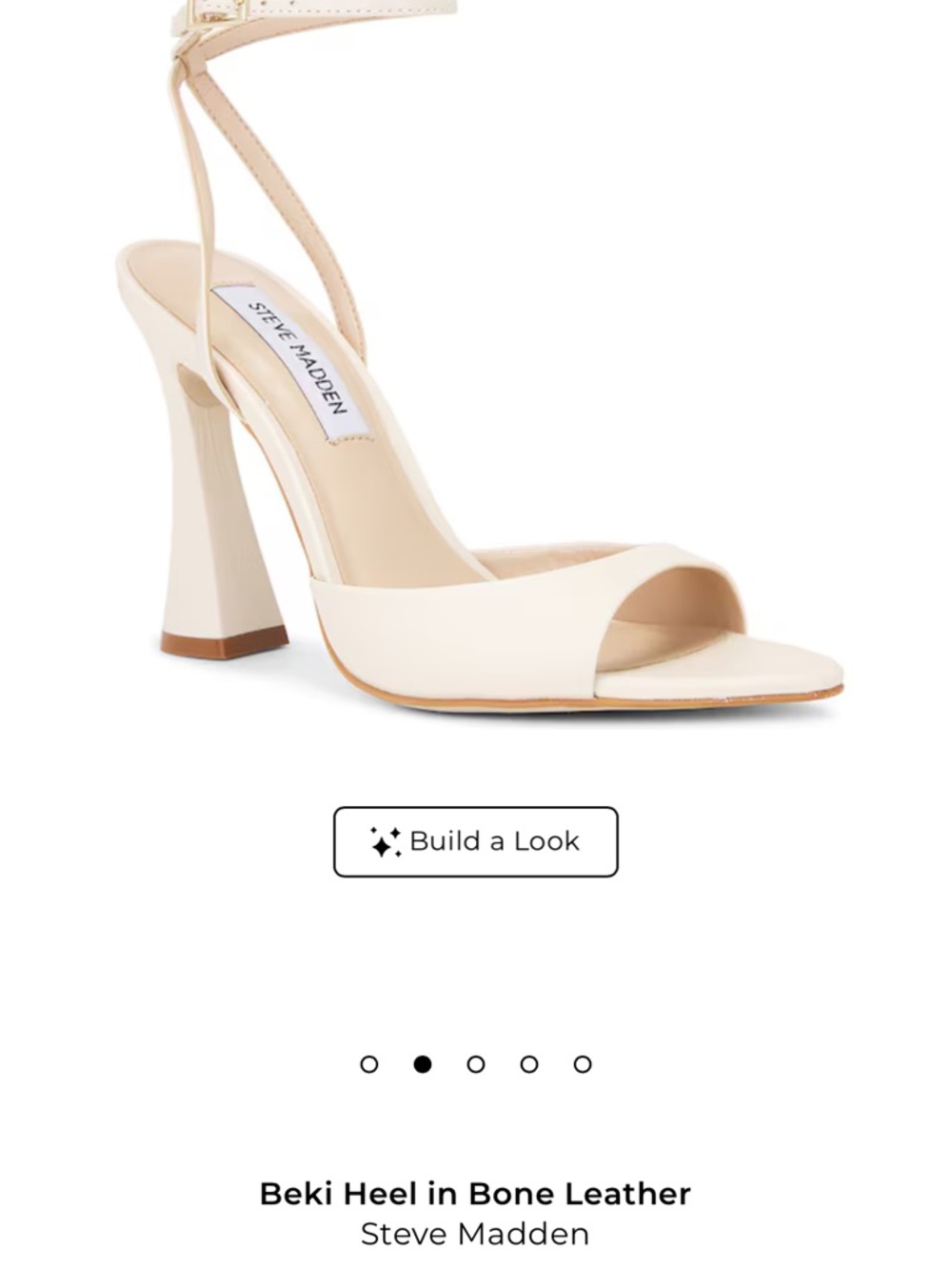 NIB Steve Madden Beki Heel in Bone Leather